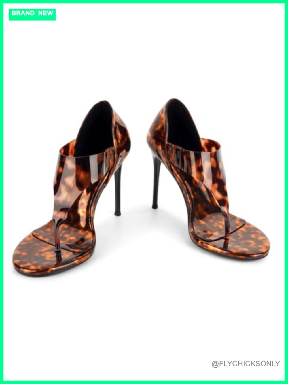MissHeel Translucent Thong Strap Sandals Stiletto Heel Dressy
